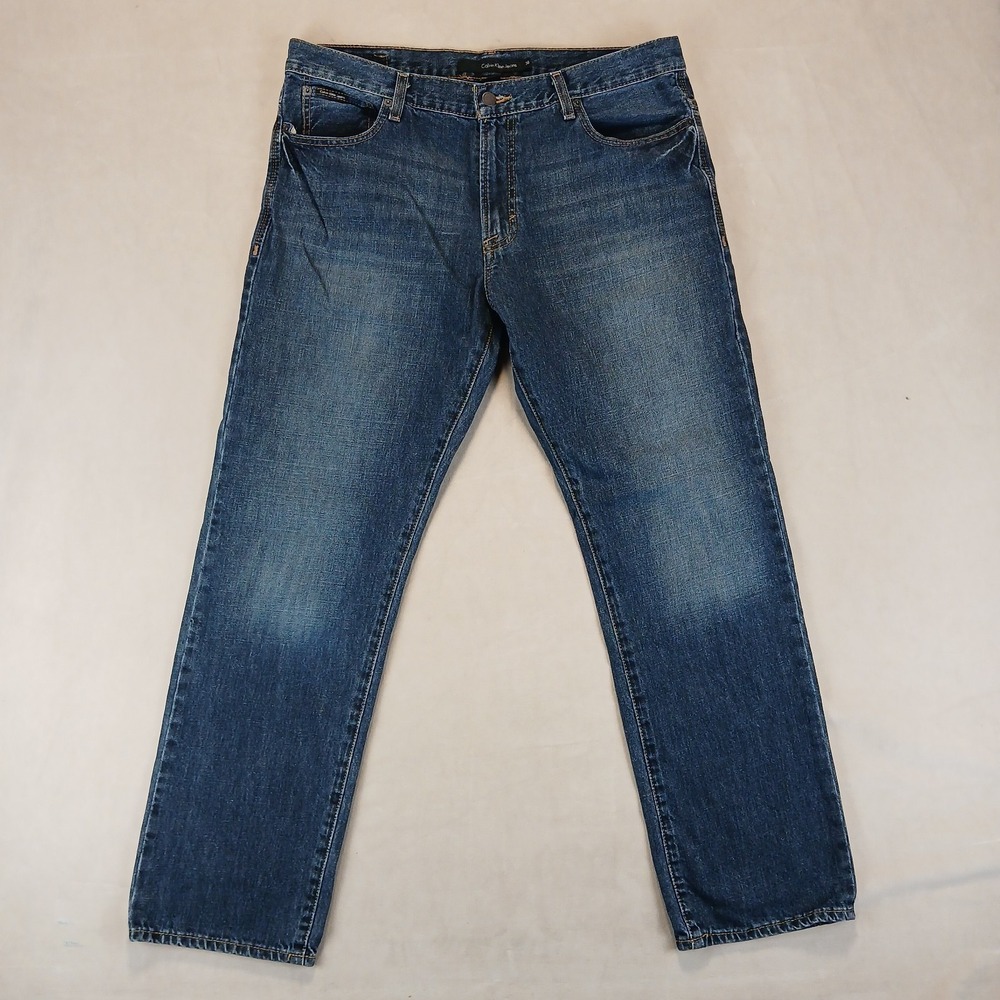 Calvin Klein 36x30 Mens Jeans Slim Straight Low Rise